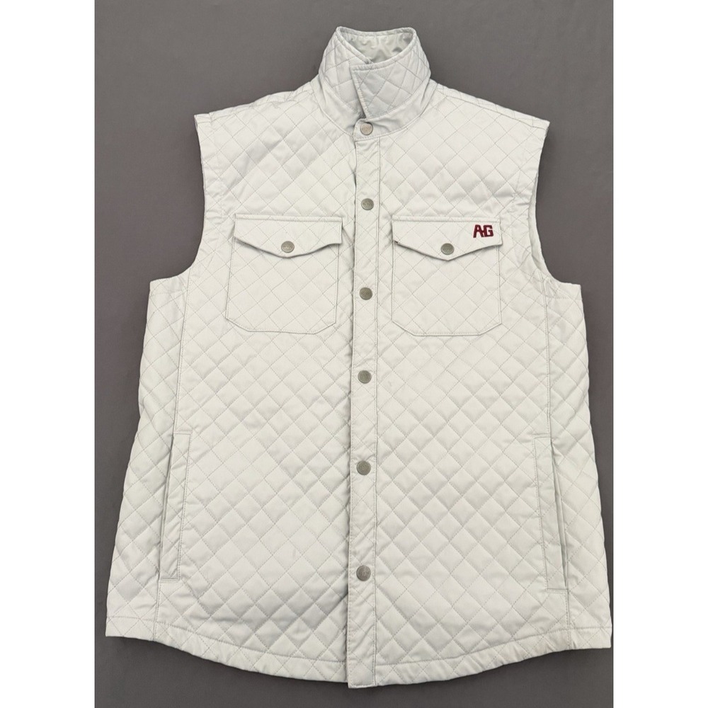 AG Gear Vest Mens Medium Gray Silo Ripstop Quilted Insulated Wind Proof Western